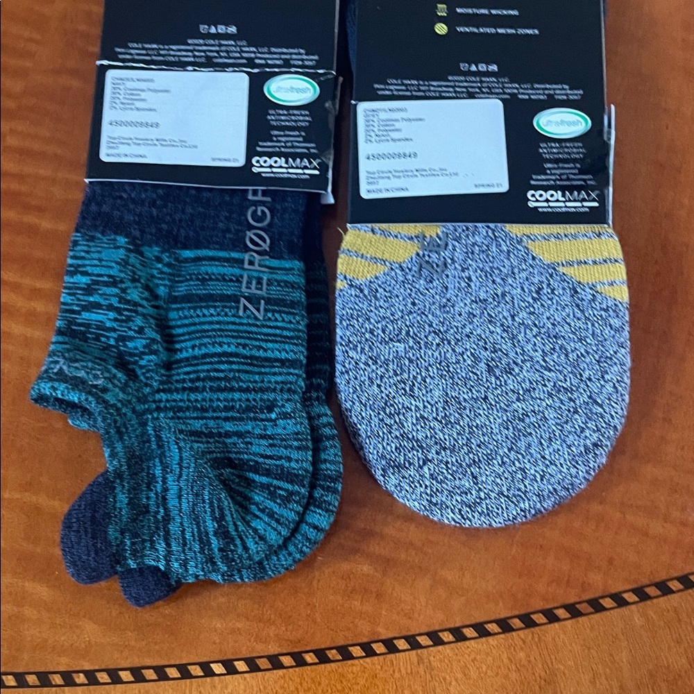 NWT Cole Haan Navy and Teal Casual Socks Set of 2 - Picture 5 of 5